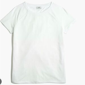 J. Crew white overlapping petalback crewneck short sleeve tee. Small.